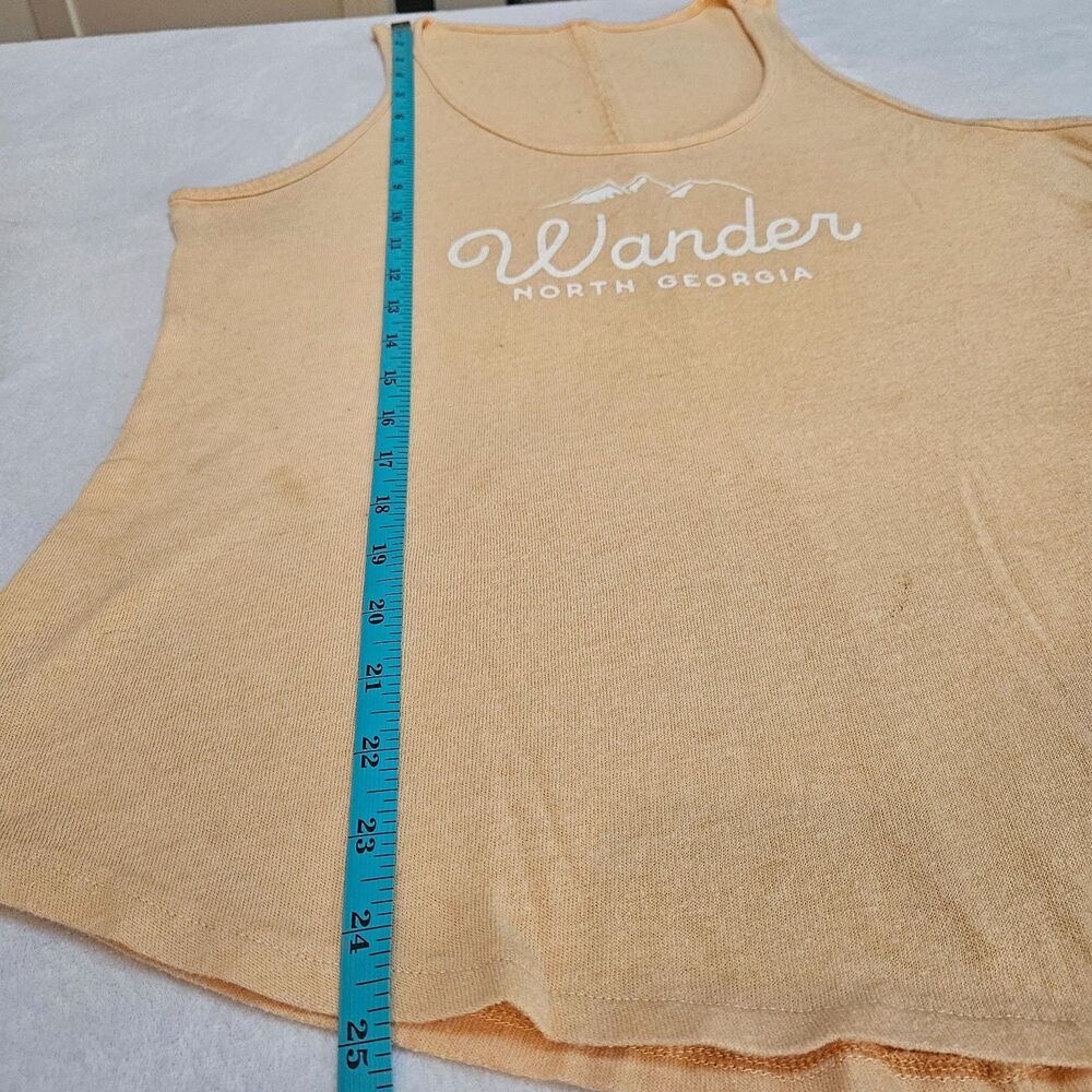 Wander North Georgia Tank Top Unisex Sz L Yellow Hiking Walking Outdoors - Picture 5 of 9